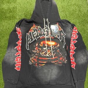 Hellstar Black and Red Graphic Hoodie